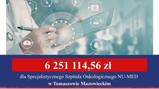 Ponad 6 mln zł dla tomaszowskiej onkologii. NU-MED przyspiesza cyfrową transformację