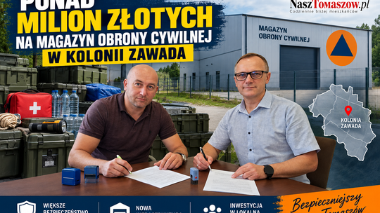 Ponad milion złotych na magazyn obrony cywilnej w Kolonii Zawada