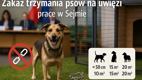 Poselskim projektem zakazu trzymania psów na uwięzi zajmie się komisja sejmowa