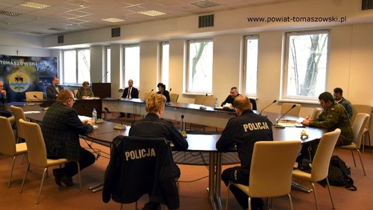 Posiedzenie Powiatowego Zespołu Zarządzania Kryzysowego