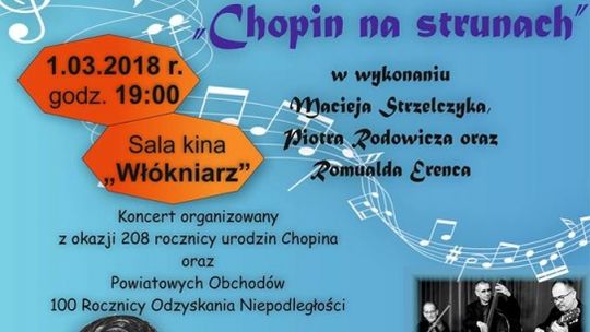 Powiatowe Centrum Animacji Społecznej zaprasza na koncert jazzowy "Chopin na strunach"