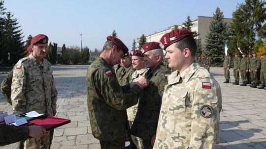 Pożegnanie żołnierzy Samodzielnej Grupy Powietrznej XIV zmiany PKW Afganistan.