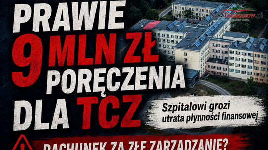 Prawie 9 mln zł poręczenia dla TCZ. Rachunek za fatalny 2025 rok wraca do powiatu