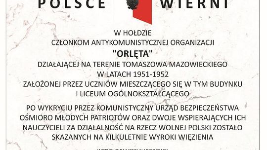 Prezes IPN odsłoni tablicę pamiątkową w Tomaszowie