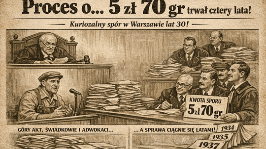 Proces o 5 złotych, który trwał cztery lata. Absurd z warszawskiej prasy z 1933 roku
