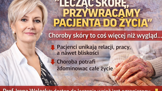 Prof. Walecka: lecząc skórę, przywracamy pacjenta do życia społecznego (wywiad)