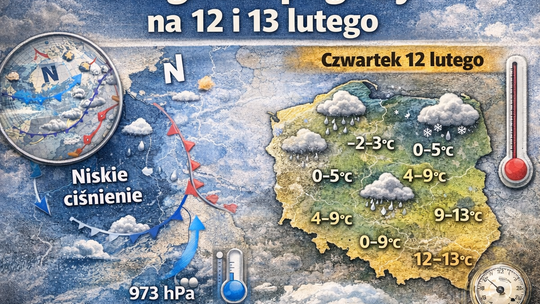 Prognoza pogody na 12 i 13 lutego