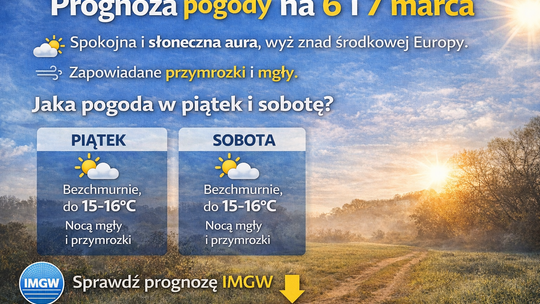 Prognoza pogody na 6 i 7 marca