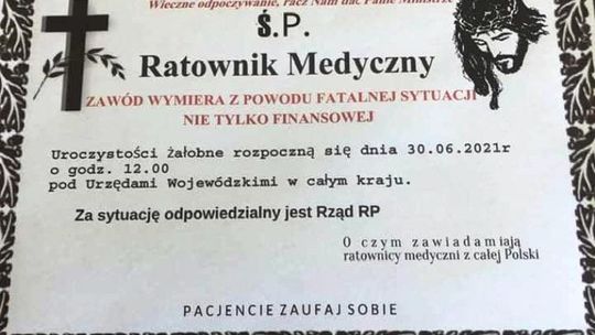 Protesty na ulicach. Ratownicy medyczni mają dość. Opuszczają szpitalne oddziały ratunkowe. Także w Tomaszowie Mazowieckim
