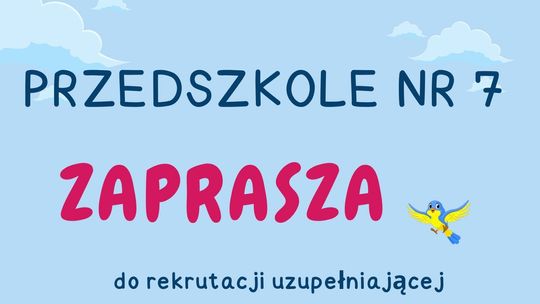 Przedszkole nr 7 zaprasza