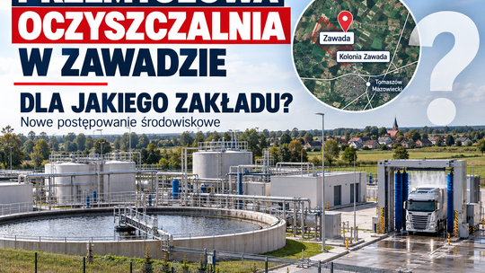 Przemysłowa oczyszczalnia i myjnia pod Tomaszowem. Dla jakiego zakładu mają pracować?