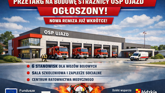 Przetarg na budowę strażnicy dla OSP Ujazd ogłoszony. Powstanie nowoczesne centrum ratownicze