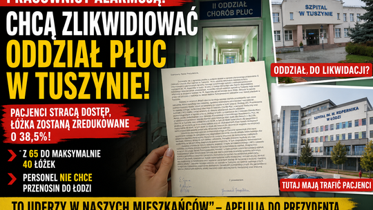 Pulmonologia w Tuszynie: personel alarmuje o przyszłość oddziału