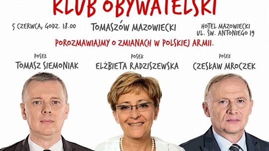 Radziszewska i Siemioniak - kolejne spotkanie Klubu Obywatelskiego