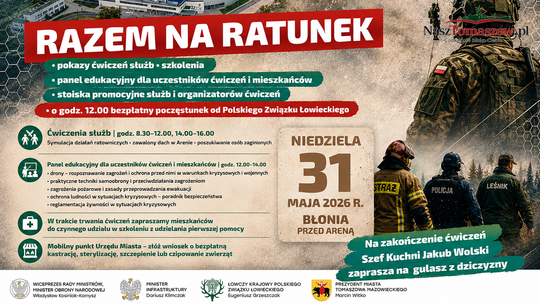 Razem na ratunek w Tomaszowie Mazowieckim – ćwiczenia służb i panel bezpieczeństwa