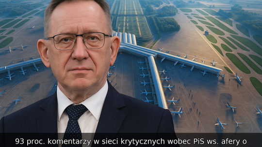 Res Futura: 93 proc. komentarzy w sieci krytycznych wobec PiS ws. afery o sprzedaż działki pod CPK
