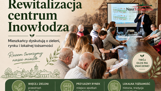 Rewitalizacja centrum Inowłodza. Mieszkańcy dyskutują o zieleni, rynku i lokalnej tożsamości