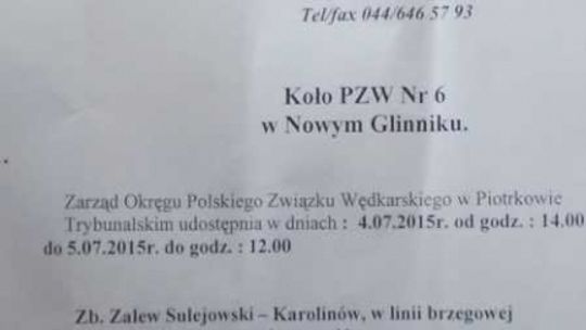 Rezerwacja łowiska.