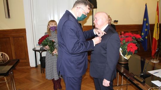 Roman Wojciechowski z Medalem Stulecia Odzyskania Niepodległości
