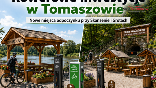 Rowerem do Skansenu i Grot. Tomaszów Mazowiecki z nową inwestycją turystyczną za 120 tysięcy złotych