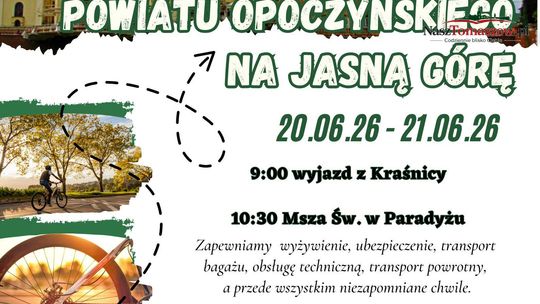 Rowerem z Kraśnicy na Jasną Górę. Powiat Opoczyński zaprasza na czerwcową pielgrzymkę