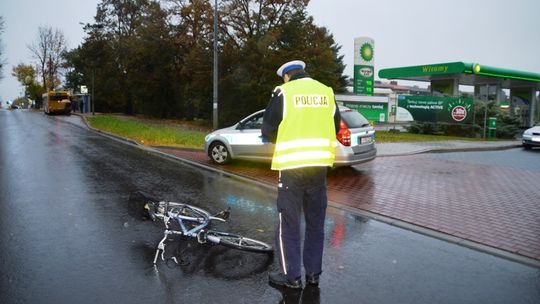 Rowerzystka pod kołami