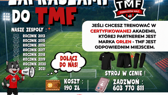 Ruszył nabór do Akademii TMF Tomaszów Mazowiecki. Małe kroki, wielkie piłkarskie marzenia