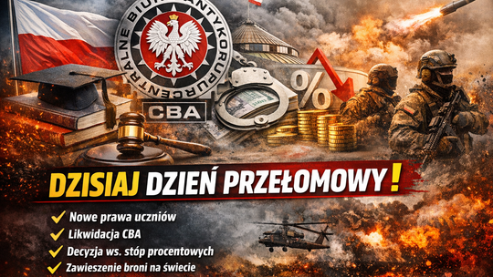 Rząd zmienia prawa uczniów, CBA do likwidacji, a na świecie nagłe zawieszenie broni. Co wydarzy się dziś?
