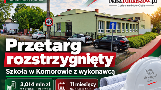 Przetarg na rozbudowę szkoły w Komorowie rozstrzygnięty. KAPIBARA z ofertą za 3,014 mln zł