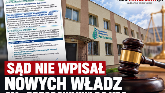 Sąd nie wpisał nowych władz SM „Przodownik” do KRS. Zarząd wydał oświadczenie