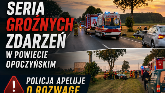 Seria groźnych zdarzeń w powiecie opoczyńskim. Policja apeluje o rozwagę