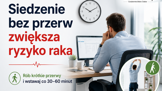 Siedzenie bez przerw może zwiększać ryzyko raka. Nie chodzi tylko o kanapę, ale też o biurko i samochód