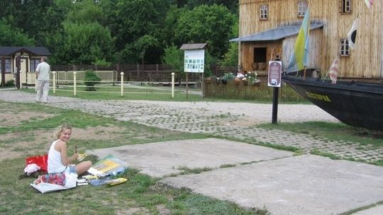 Skansen utrwalony na płótnie