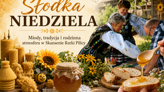 Słodka Niedziela w Skansenie Rzeki Pilicy. Miody, tradycja i rodzinny klimat nad wodą