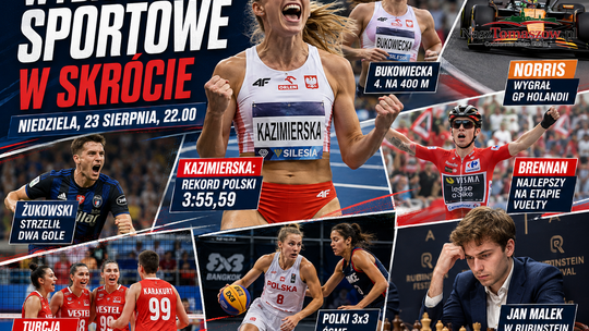 Sportowa niedziela: rekord Polski, triumf Norrisa i gole Żukowskiego. Tak wyglądał 23 sierpnia