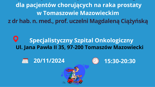 Spotkanie dla pacjentów chorujących na raka prostaty