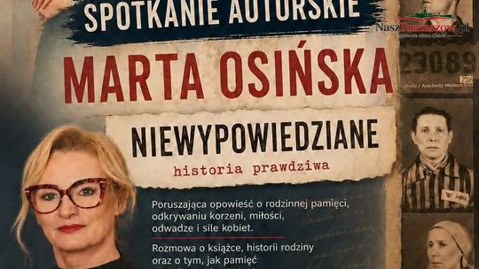 Spotkanie z Martą Osińską w Tomaszowie. Autorka „Niewypowiedzianych” odwiedzi PCAS