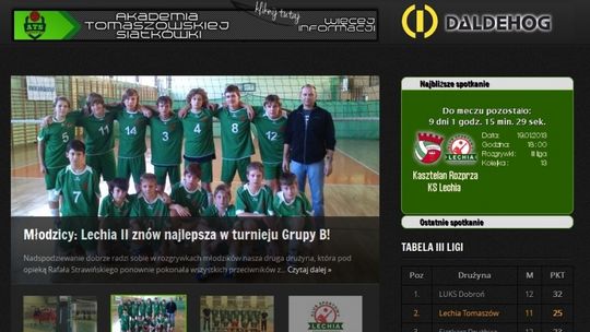 Strona internetowa klubu KS Lechia najlepszą, sportową stroną w Tomaszowie