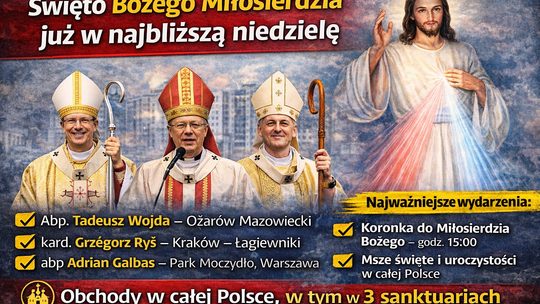 Święto Bożego Miłosierdzia już w najbliższą niedzielę