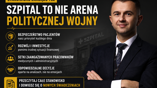 „Szpital to nie arena politycznej wojny”. Mocna odpowiedź na zarzuty wokół TCZ