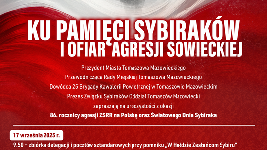 Tomaszów pamięta. Obchody 86. rocznicy agresji ZSRR na Polskę i Światowego Dnia Sybiraka
