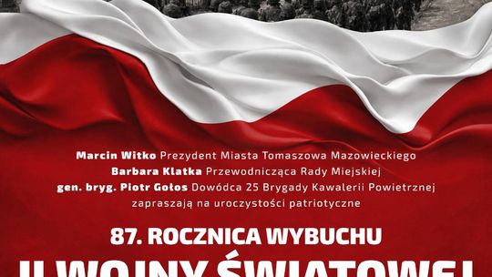 Tomaszów uczci 87. rocznicę wybuchu wojny i obrony miasta