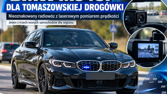 Tomaszowska drogówka dostała BMW M340i xDrive. Nowy nieoznakowany radiowóz z laserowym pomiarem prędkości