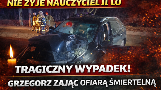Tragiczny wypadek w Twardej. Nie żyje nauczyciel II LO w Tomaszowie Mazowieckim