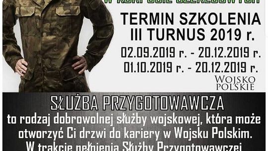 Trwa nabór do służby przygotowawczej w korpusie szeregowych