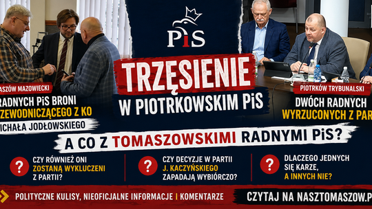 Trzęsienie w PiS. Radni wyrzuceni z partii, ale w Tomaszowie podobne głosowania nikomu nie przeszkadzają?