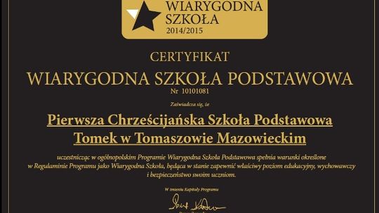 Trzy wiarygodne szkoły