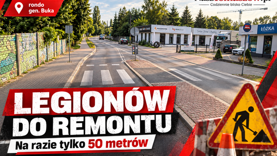 Tylko 50 metrów, ale w newralgicznym miejscu. Powiat remontuje Legionów przy rondzie gen. Buka