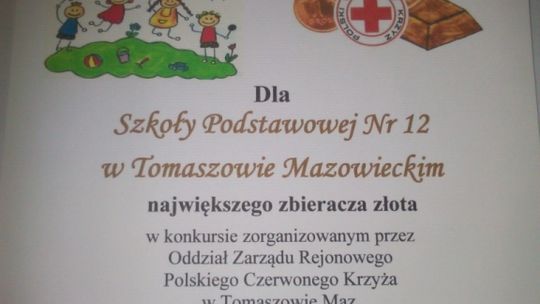 Uczniowie z Dwunastki najlepszymi zbieraczami złota w Tomaszowie