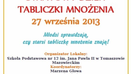 Uczniowie z "dwunastki" udowodnią, że znają tabliczkę mnożenia